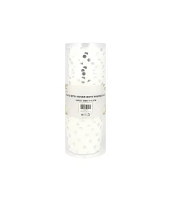 White With Silver Dots Baking Cups 24pc