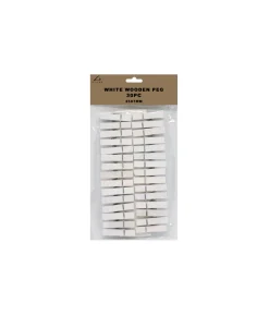 White Wooden Pegs 35x7mm