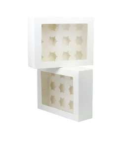 12 Window Cupcake Box 34 x 26 x 10cm 2pk
