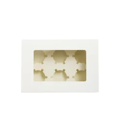 6 Window Cupcake Box 24 x 16.4 x 7.5cm 2pk