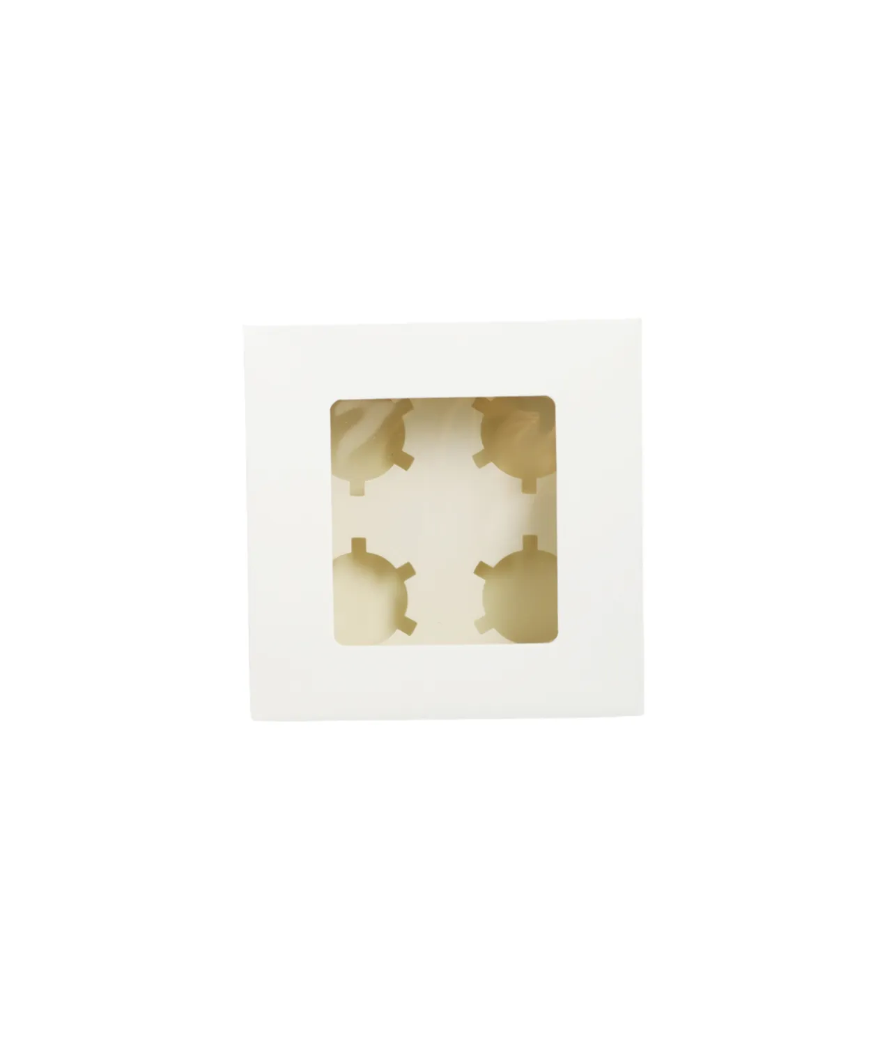 4 Window Cupcake Box 17.8 x 17.8 x 7.5cm 2pk