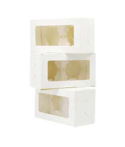 2 Window Cupcake Box 16 x 9 x 7.5cm 3pk
