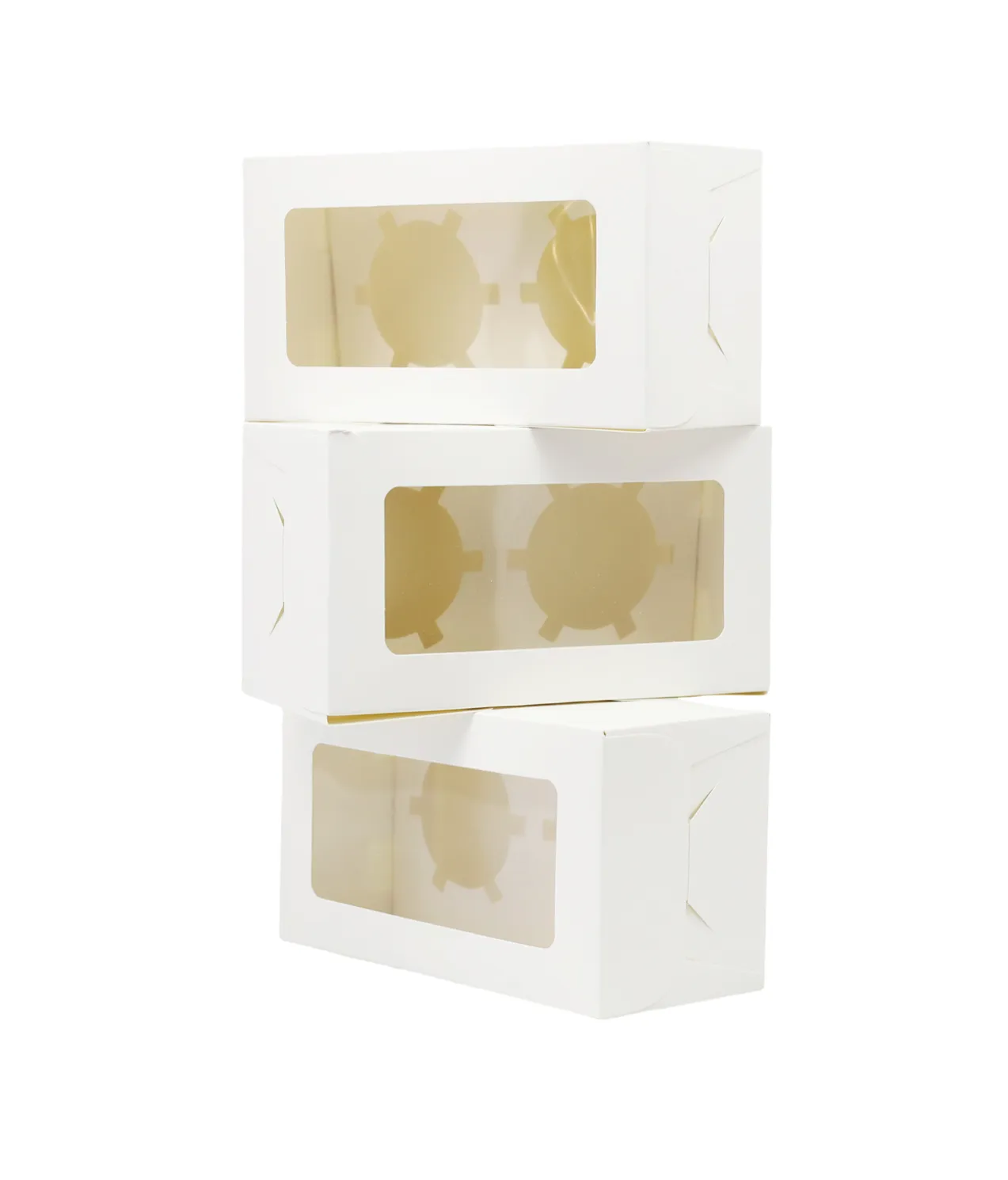 2 Window Cupcake Box 16 x 9 x 7.5cm 3pk
