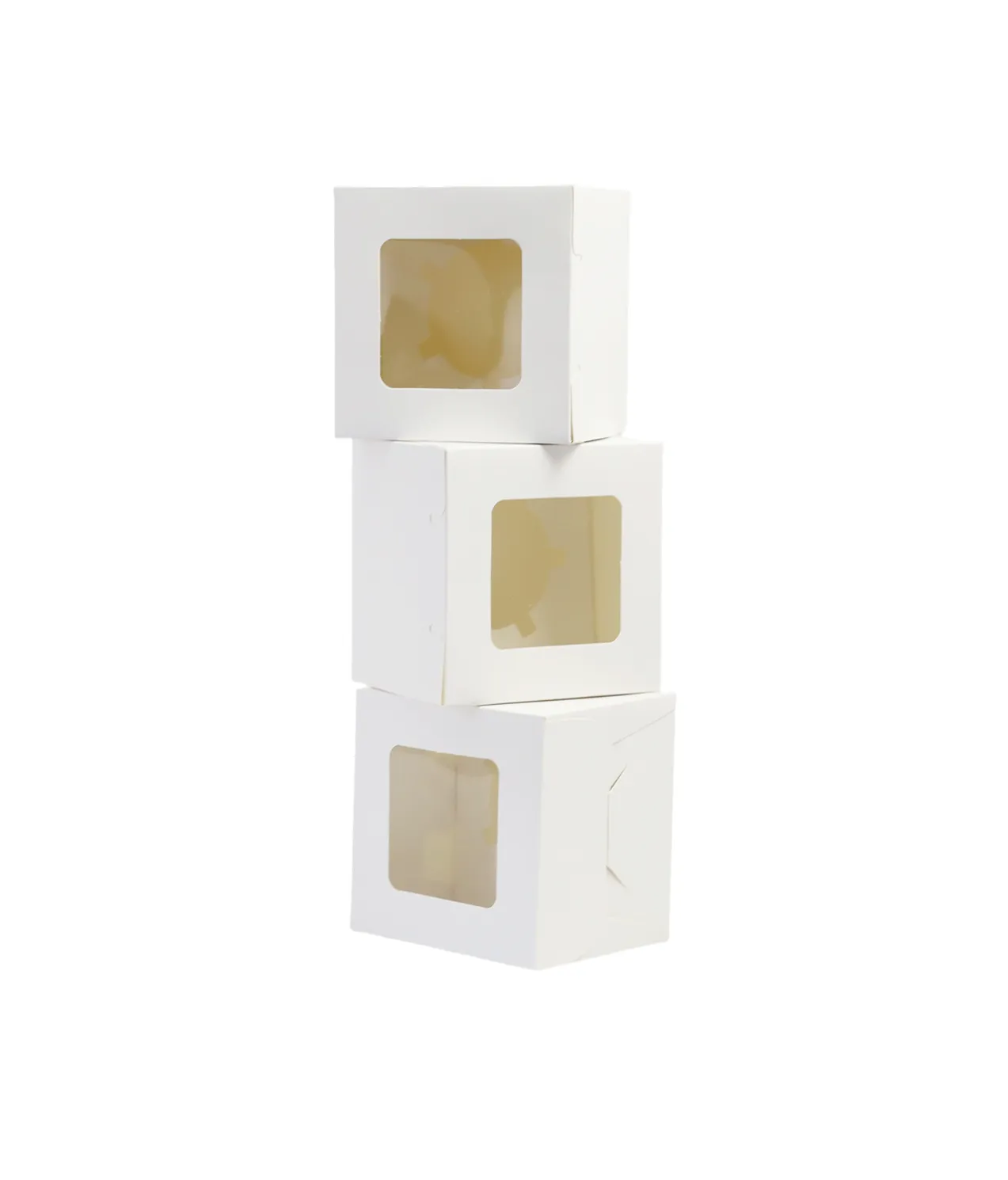 1 Window Cupcake Box 9 x 9 x 7.5cm 3pk