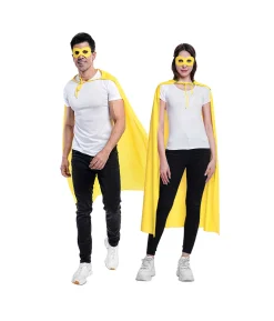 Yellow Adults Cape & Mask Set