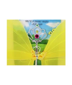Yellow Fairy Wings with Wand