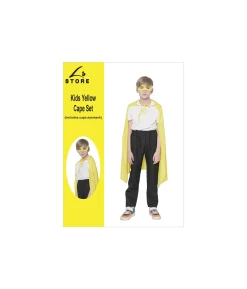 Yellow Kids Cape & Mask Set