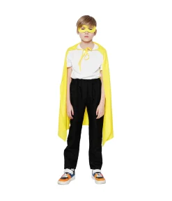 Yellow Kids Cape & Mask Set