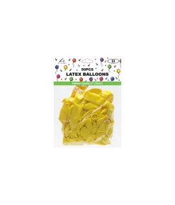 Yellow Latex Plain Balloons 5inch 50pk