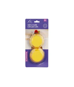 Yellow Paper Cupcakes Cups 120pc 9cm