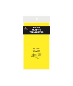 Yellow Plastic Tablecover 137x274cm