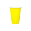 Yellow PP Plastic Cups 16oz 25pk