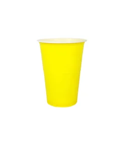 Yellow PP Plastic Cups 16oz 25pk