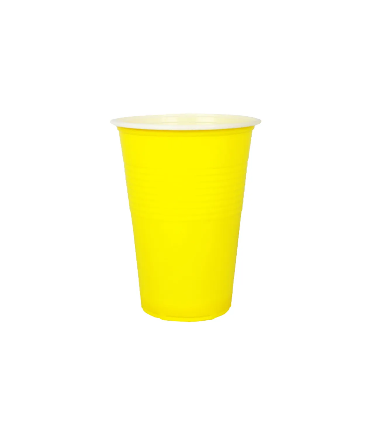 Yellow PP Plastic Cups 16oz 25pk