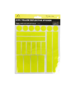 Yellow Reflective Stickers 21pc