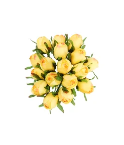 Yellow Rose Bud 18 Head 28cm