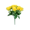 Yellow Rose Bush 18 Head 47cm